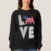 Love West Highland Terrier Westie Us American Flag
