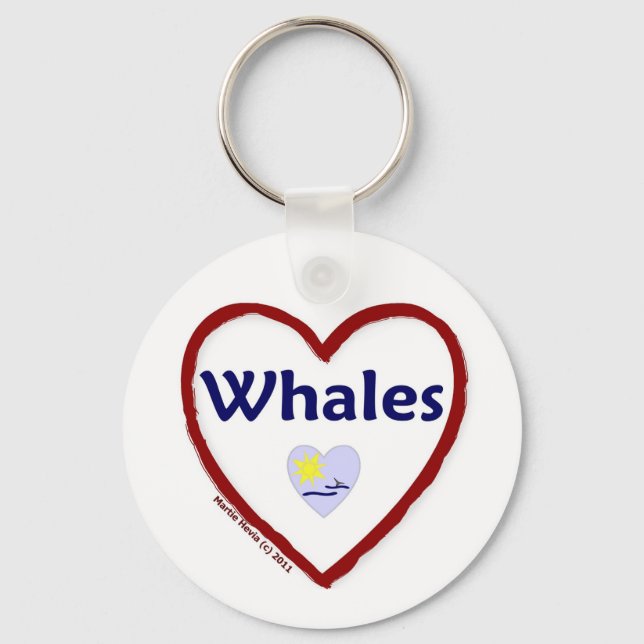 Love Whales Key Ring (Front)