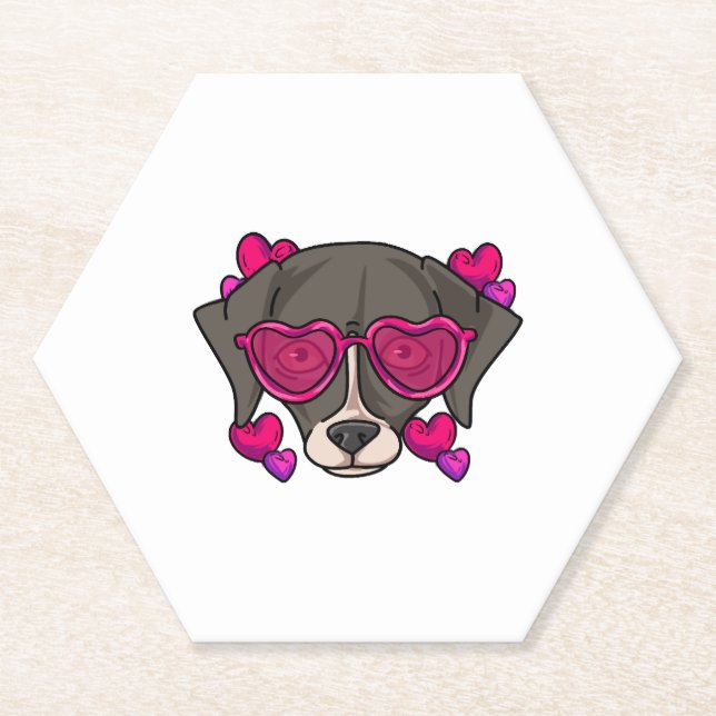 Love Whippet Paper Coaster (Front)