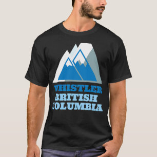 Love Whistler B.C. Mountains- Blue Baseball Sleev T-Shirt