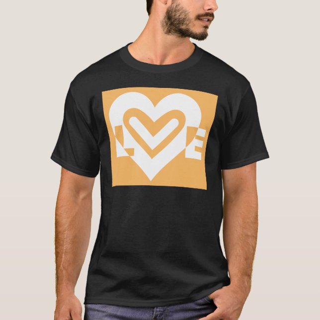 Love White and Orange T-Shirt (Front)