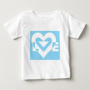 Love White on Blue Baby T-Shirt