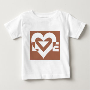 Love White on Brown Baby T-Shirt