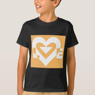 Love White on Orange T-Shirt