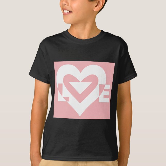 Love White on Pink T-Shirt (Front)