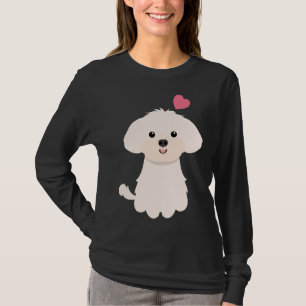 Love White Shih Poo Shihpoo Shih Tzu Poodle Mix    T-Shirt