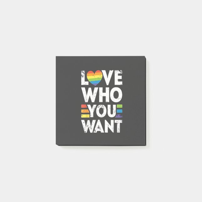Love Who You Want LGBT Pride Month  Post-it Notes (Front)