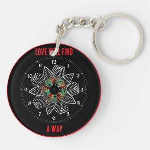 Love Will Find A Way - Lord Byron Quote Name Key Ring