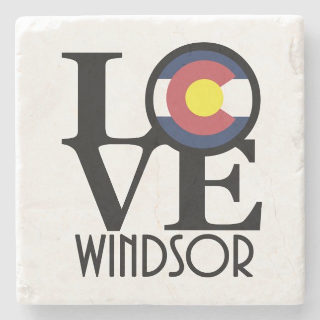 LOVE Windsor Colorado Stone Coaster (Front)