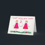 LOVE & WINE SHARE WITH YOU **SISTER** ON BIRTHDAY CARD<br><div class="desc">DO YOU SHARE WITH ****YOUR SISTER**** WELL THEN,  HOW ABOUT THIS CUTE AND VERY SPECIAL CARD "JUST FOR HER" ON THE DAY YOU "SHARE" EVERY YEAR. LET HER KNOW YOU WANT TO ***CELEBRATE*** WITH HER,  TOO!!</div>
