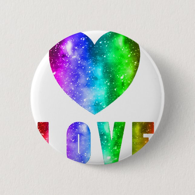 Love Wins 6 Cm Round Badge (Front)