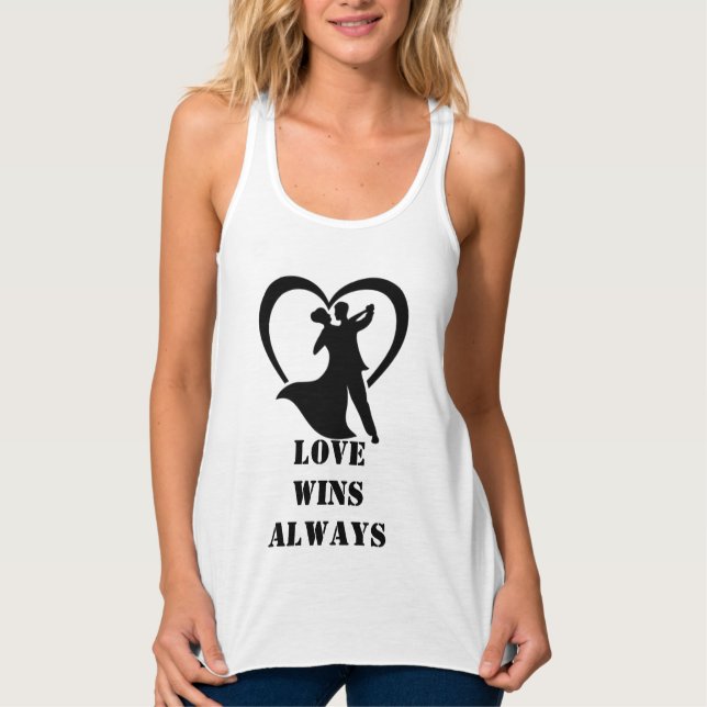 Love Wins Always Flowy Racerback – Freefit Singlet (Front)