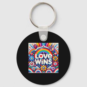 Love Wins Art Tees Sticker Key Ring