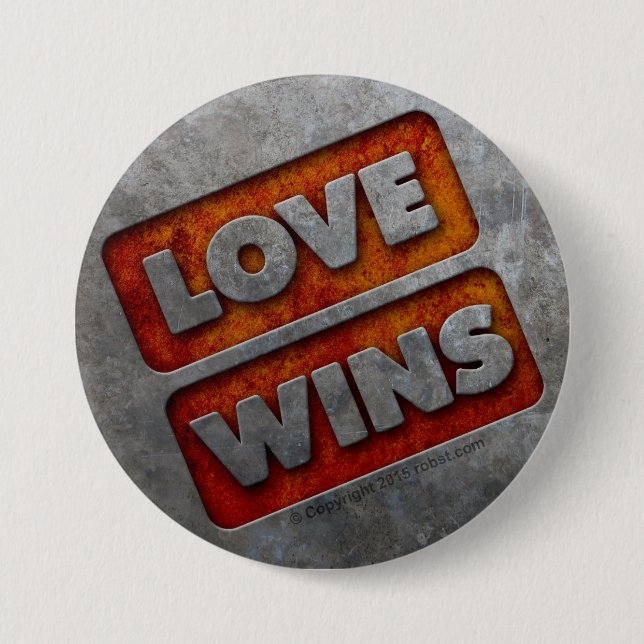 LOVE WINS button 03 grunge (Front)