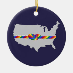 Love Wins Ceramic Tree Decoration