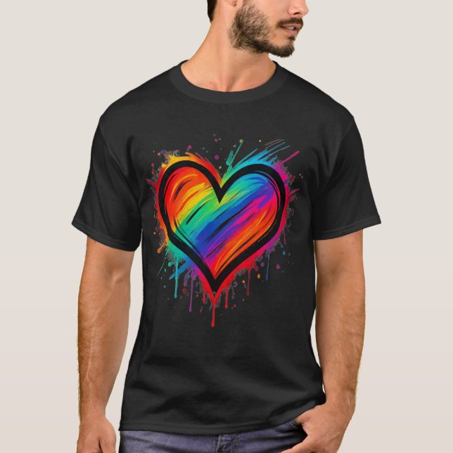 Love Wins Graffiti Heart T-Shirt (Front)