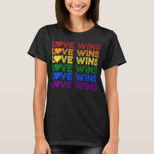 Love wins heart LGBT Pride social movement women m T-Shirt