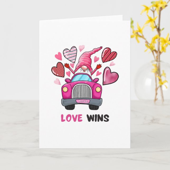 Love Wins Inspirational Romantic Card (Yellow Flower)