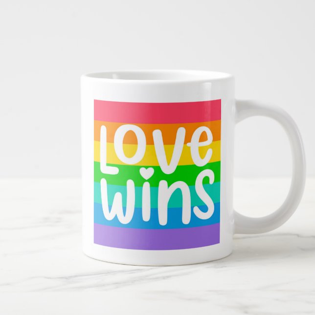 Love Wins Large Coffee Mug (Right)