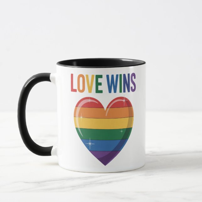 Love Wins LGBT Gay Pride Equality Mug (Left)