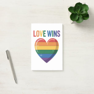 Love Wins LGBT Gay Pride Equality Post-it Notes