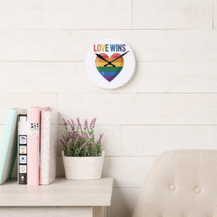 Love Wins LGBT Gay Pride Equality Round Clock