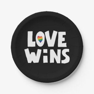 Love Wins Paper Plate