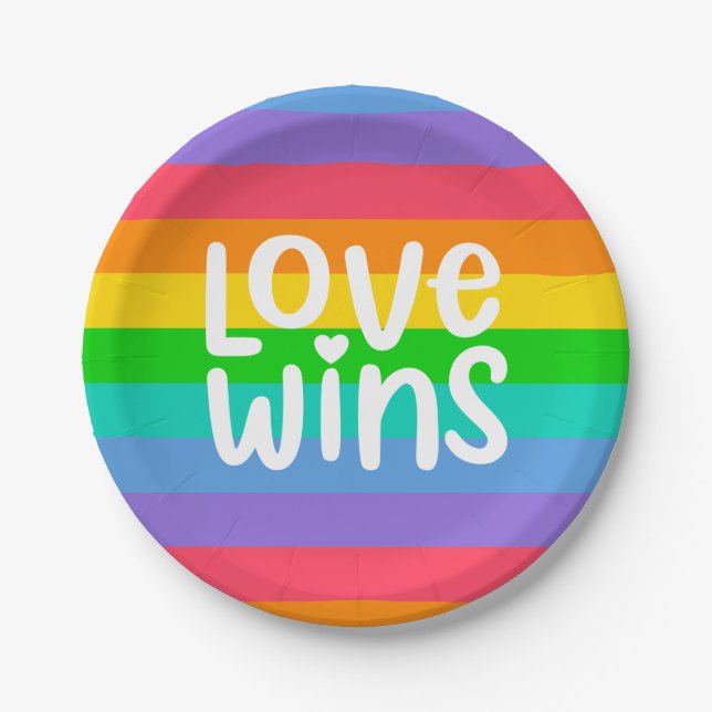 Love Wins Paper Plate (Front)