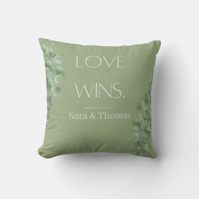 Love Wins Personalised Pillow (Front)