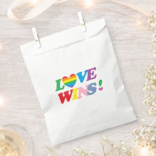 Love Wins Pride Heart LGBT Favour Bags