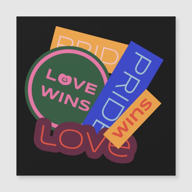 Love wins. Pride. Pride wins. LGBT+Pride Postcard (Front)