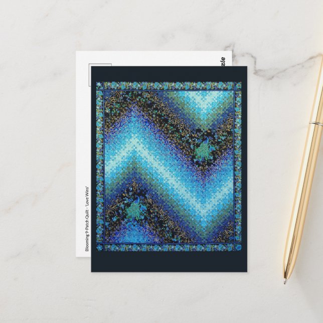Love Wins Quilt Postcard (Front/Back In Situ)