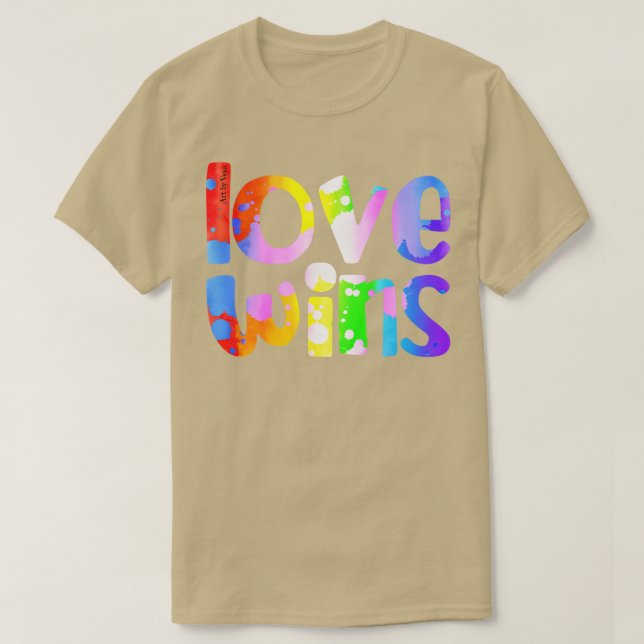 Love wins rainbow and trans T-Shirt (Design Front)