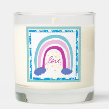 Love Wins Rainbow Candle