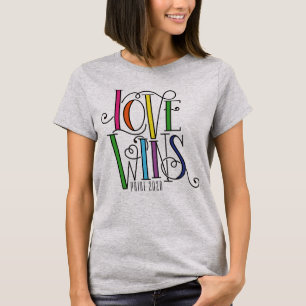 Love Wins Rainbow Colours T-Shirt