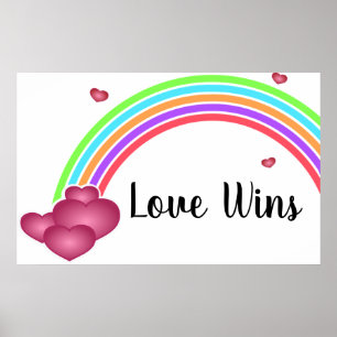 Love Wins Rainbow Poster