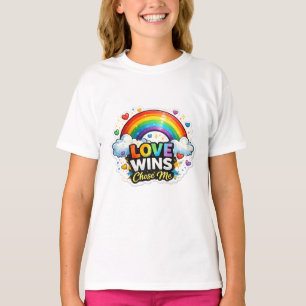 Love Wins Rainbow Pride Design T-Shirt