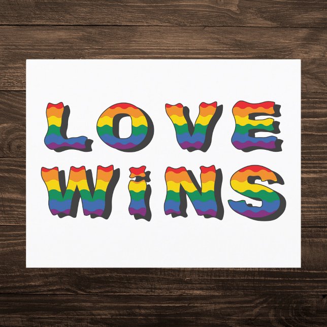 Love Wins Rainbow Pride Postcard (Creator Uploaded)