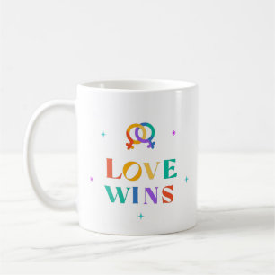 Love Wins Rainbow Two-Tone Coffee Mug