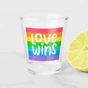 Love Wins Shot Glass