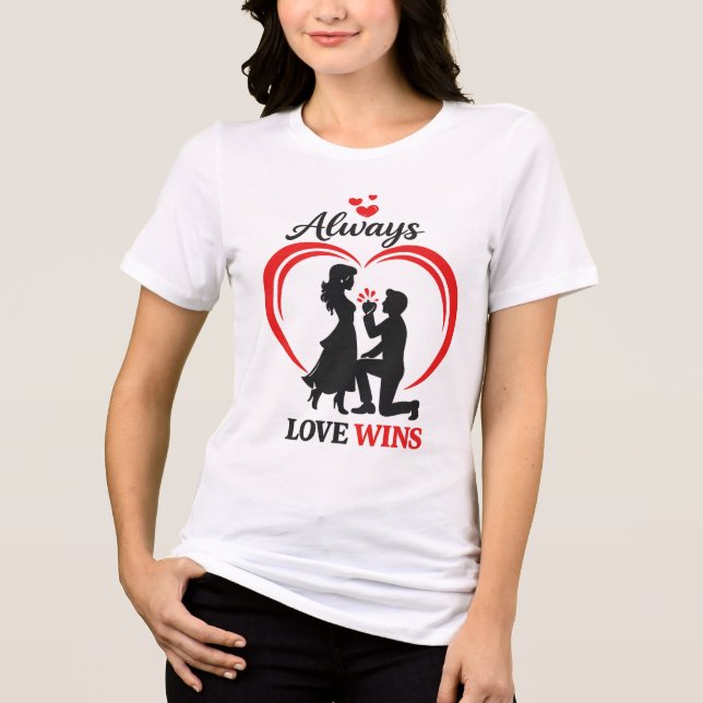 Love Wins – Soft Tri-Blend Valentine Tee. Tri-Blend Shirt (Front)