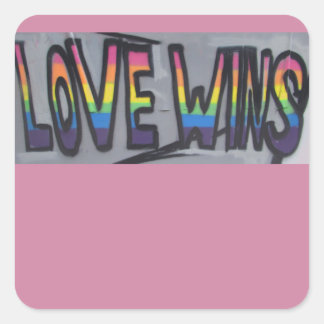 Love Wins Square Sticker