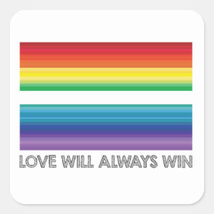 LOVE WINS STICKER, LOVE WILL ALWAYS WIN STICKER