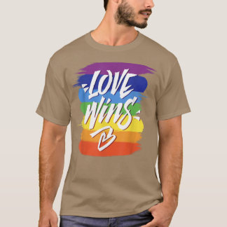 Love Wins T  Lesbian Gay Pride Rainbow Pride LGBT  T-Shirt