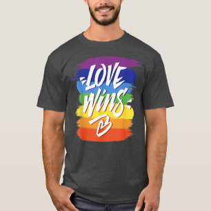 Love Wins T  Lesbian Gay Pride Rainbow Pride LGBT  T-Shirt