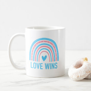 Love Wins Transgender Rainbow Coffee Mug