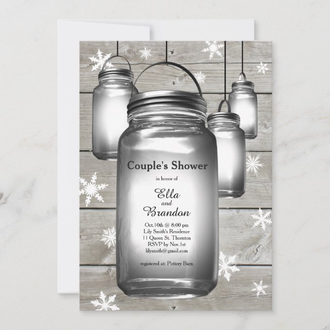 Love Winter Barn Weddings Couple's Shower Invite (Front)