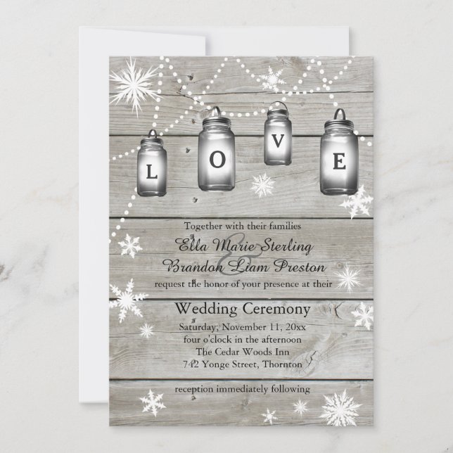 Love Winter Barn Weddings Invitation (Front)