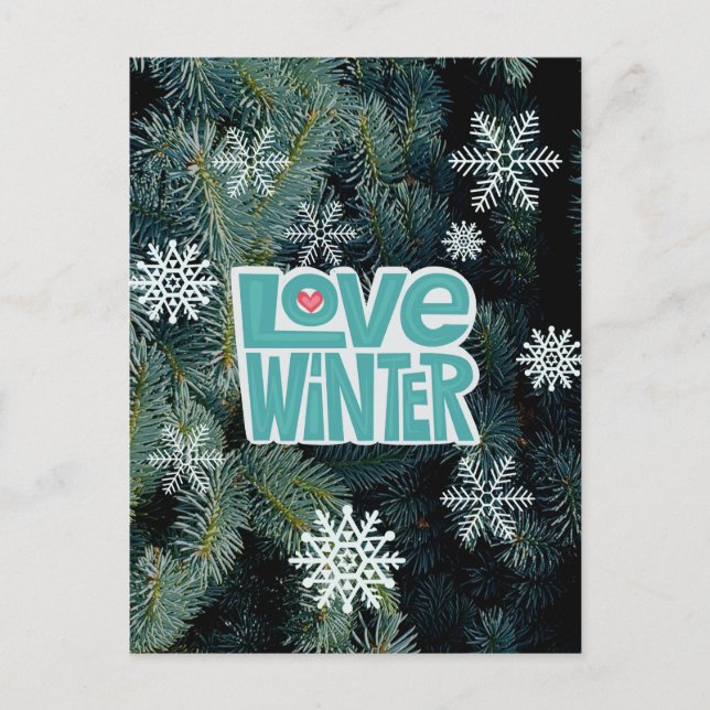 Love Winter season holidays postcard/invitation Invitation Postcard (Front)