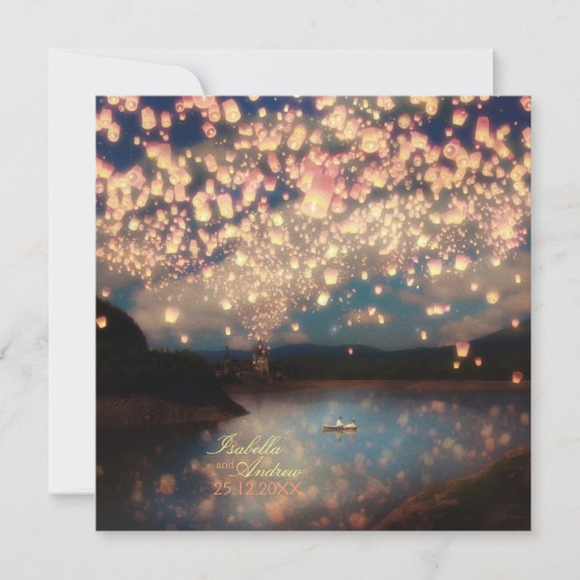 Love Wish Lanterns Invitation (Front)